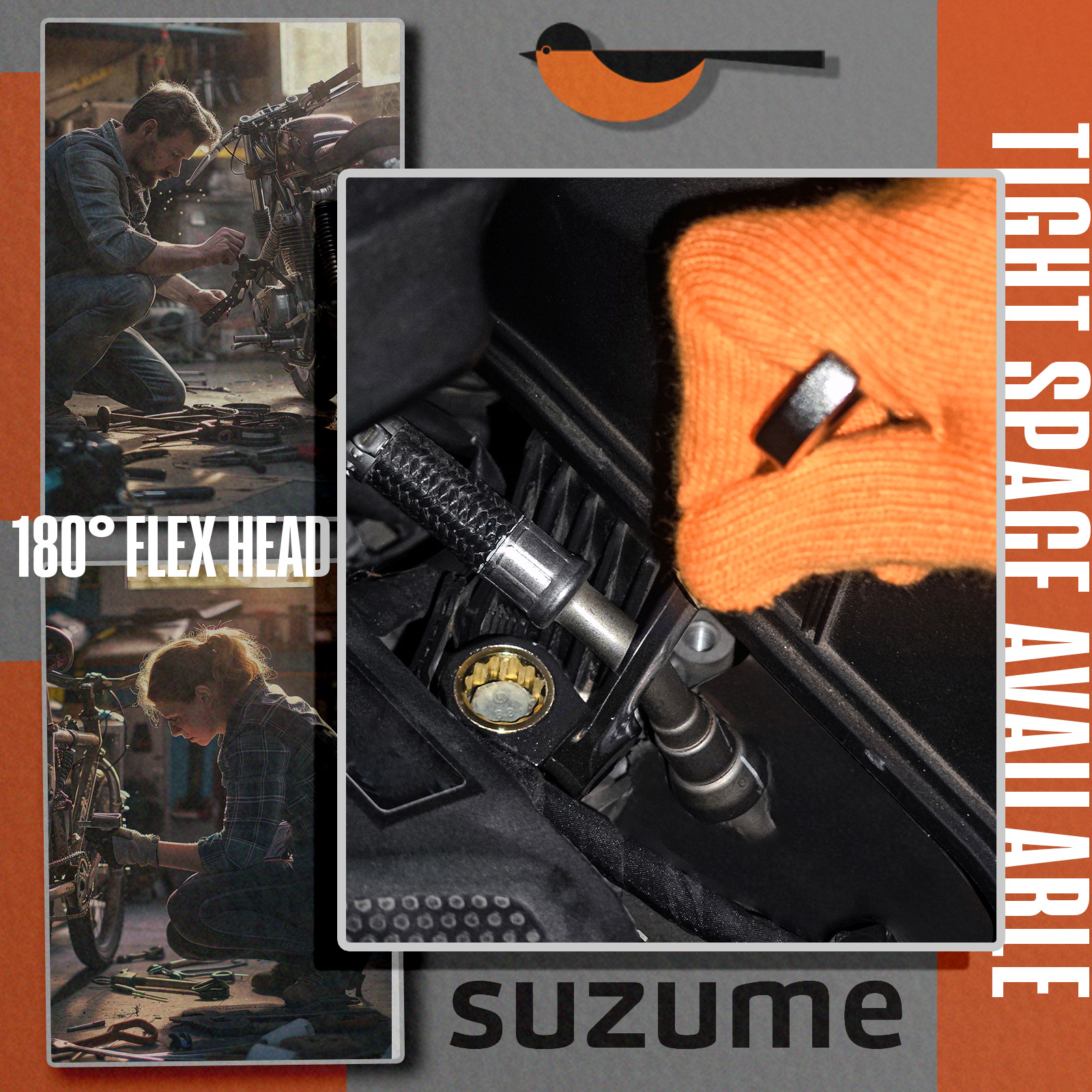 Flex Head Ratcheting Wrench Set[SAE]