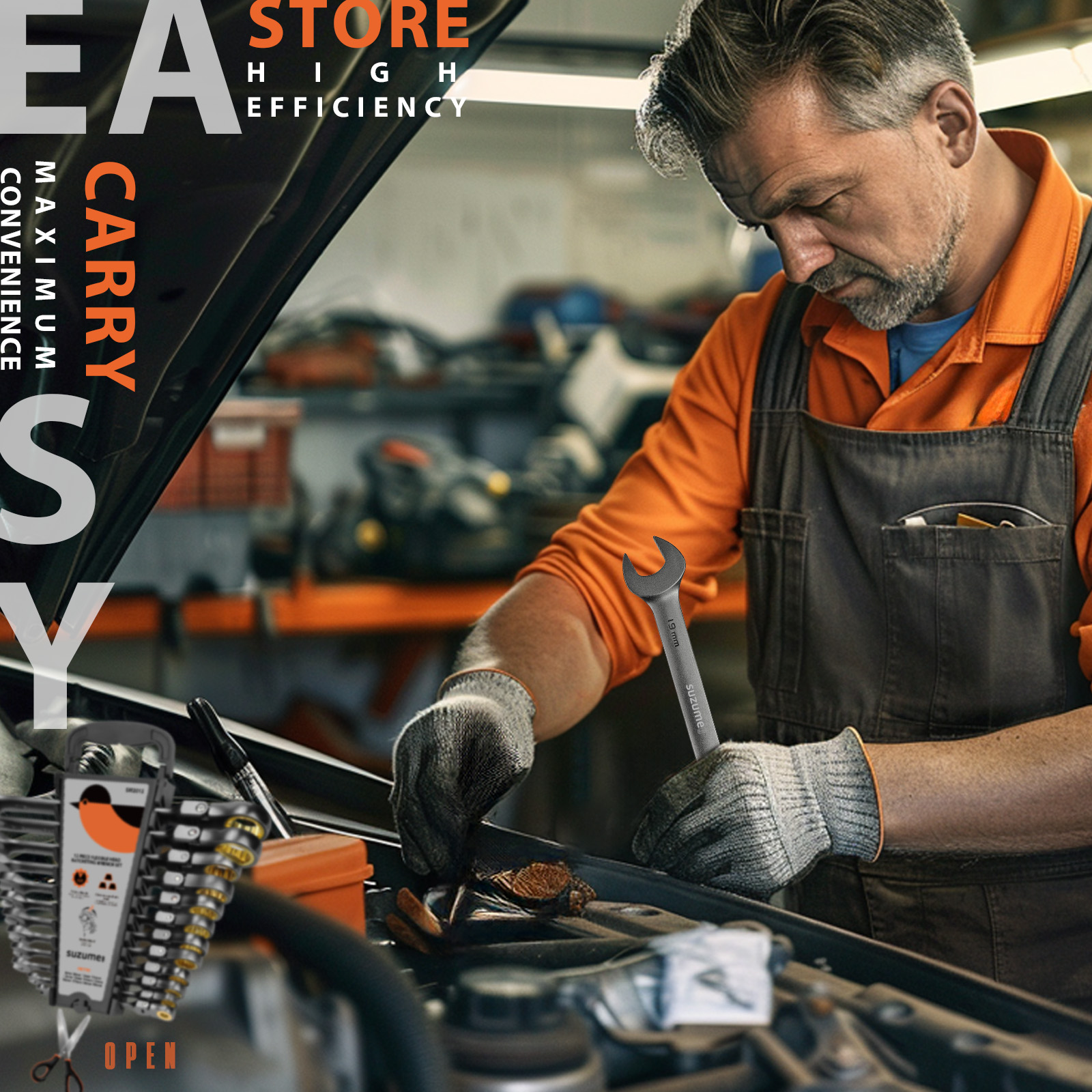 Flex Head Ratcheting Wrench Set[Metric]