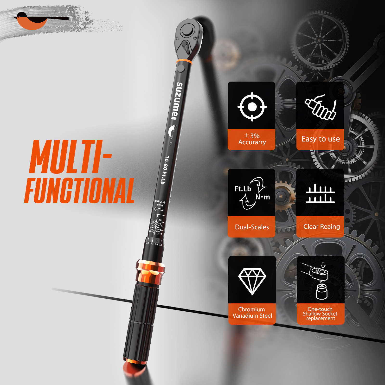 3/8 Torque Wrench[10-80FT.LB]