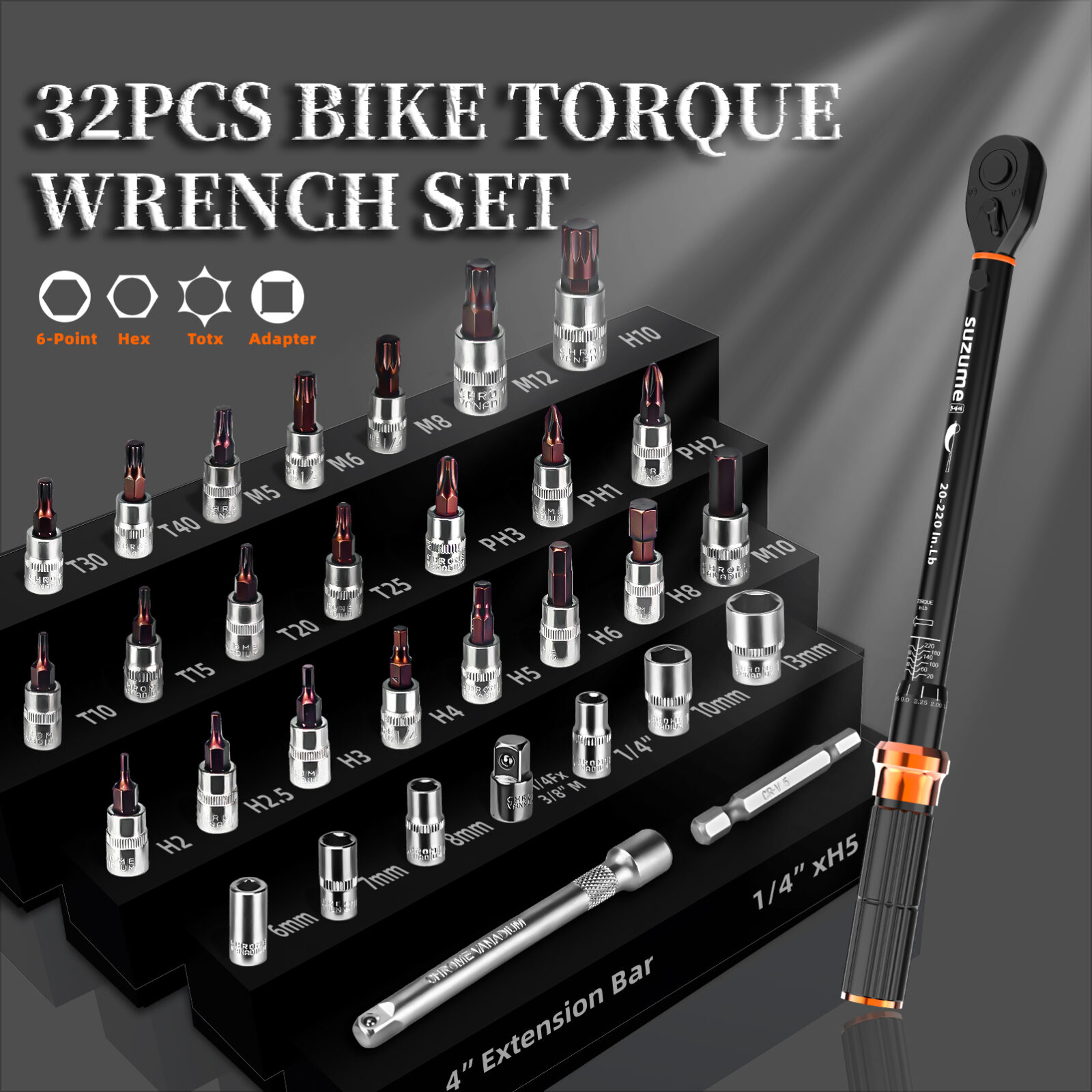 32PCS Bike Torque Wrench 