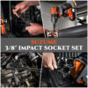 3/8" Drive Impact Socket Set