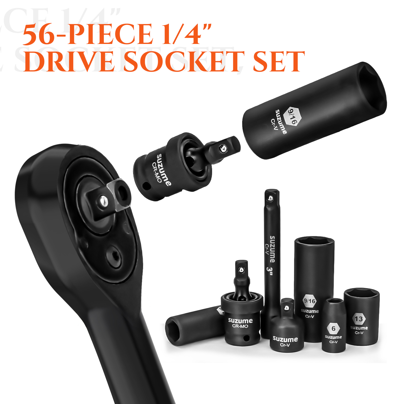 1/4" Drive Impact Socket Set