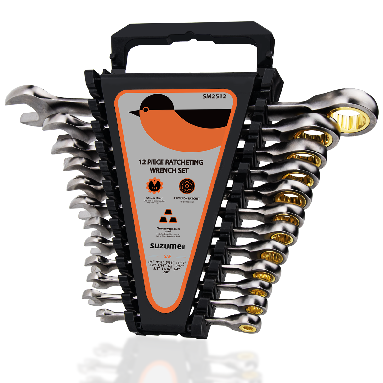 SAE Ratcheting Wrench Set 12(SAE)