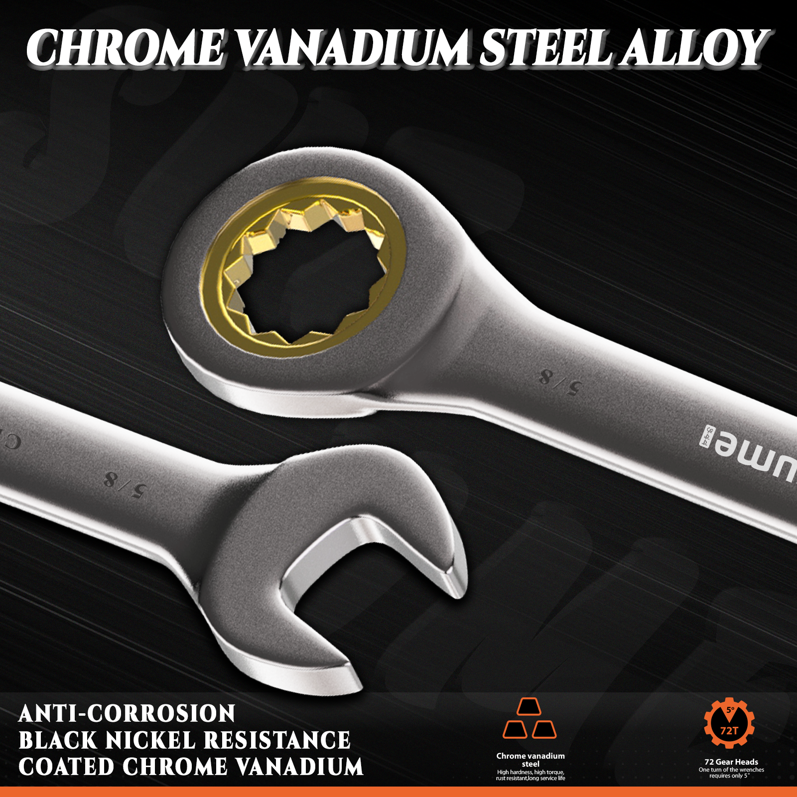 SAE Ratcheting Wrench Set 12(SAE)