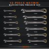 12-Piece Metric Ratcheting Wrench Set(Metric)