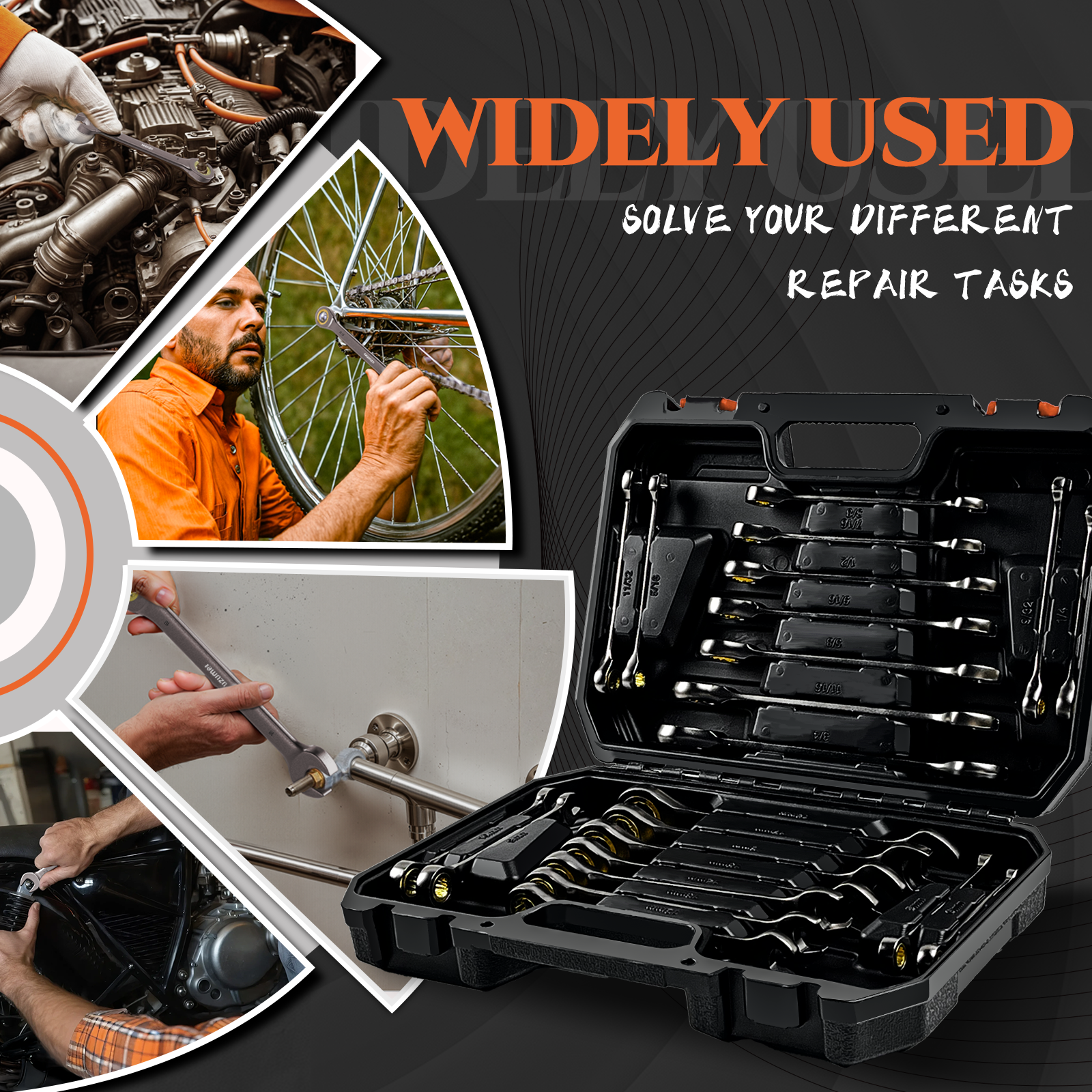 22-Piece Ratchet Wrenches Set (Metric & SAE )
