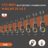 SUZUME 8-Piece Stubby Wrenches Set SAE (5/16” to 3/4”)